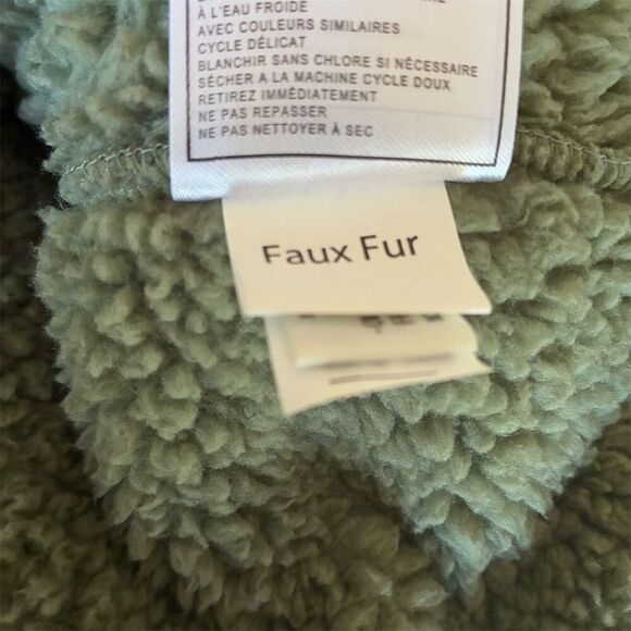 Reebok Women's Green Fleece Full Zip Jacket Size L Warm Casual - Picture 9 of 10